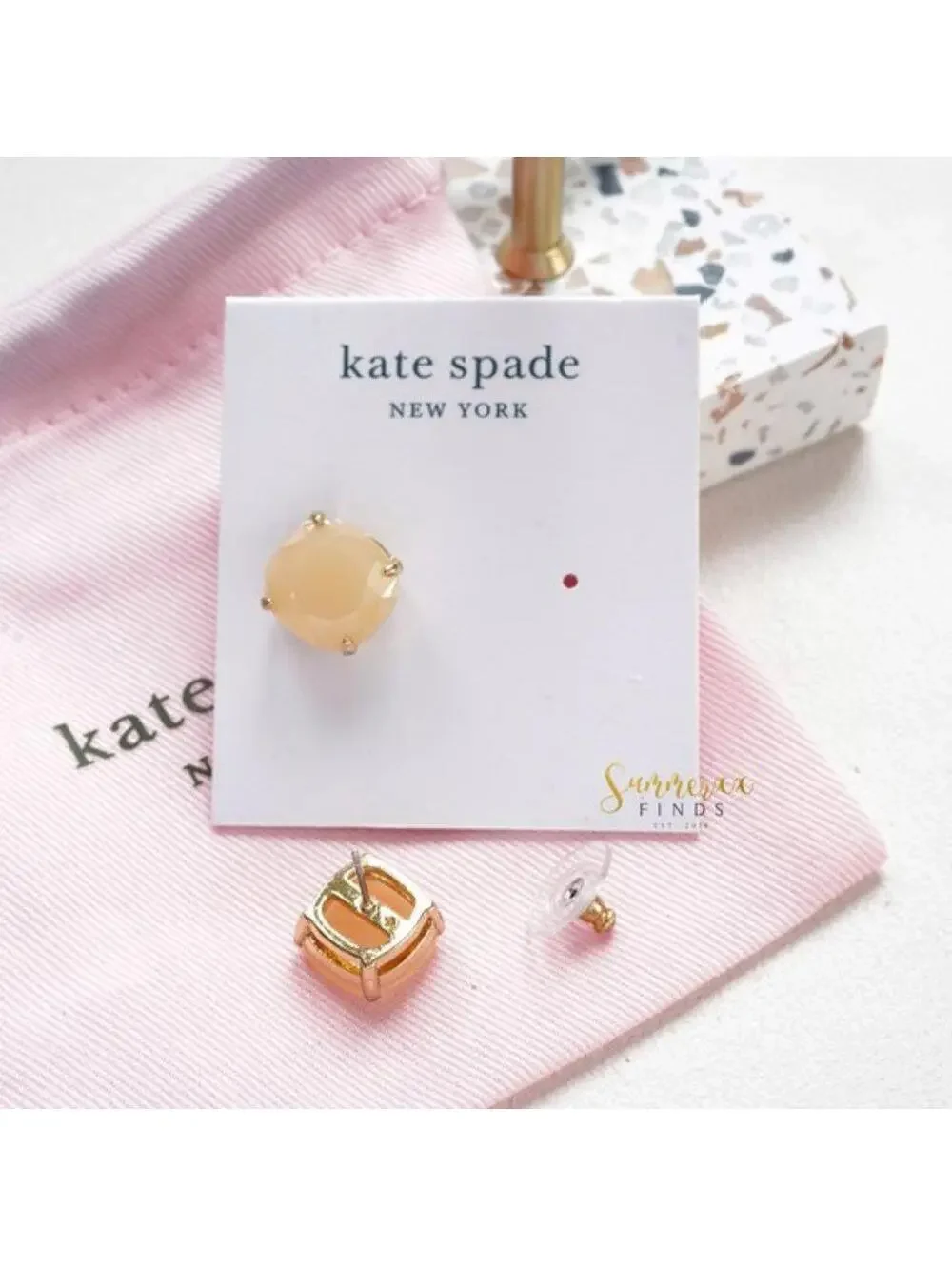 Kate Spade Small Square Stud Earrings NWT